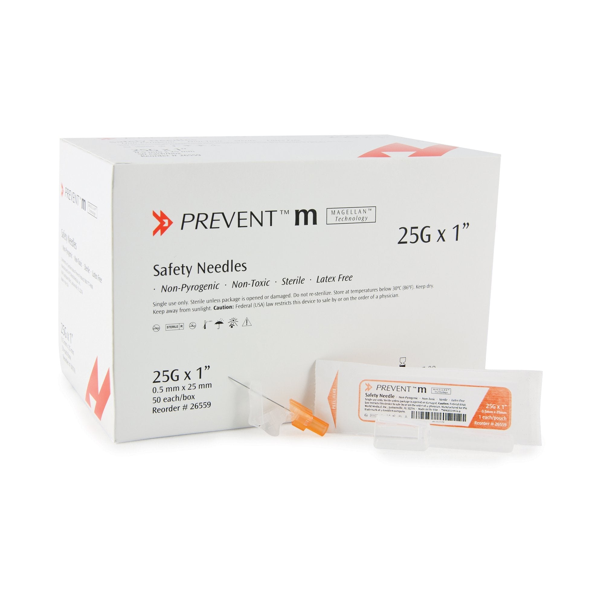 McKesson Safety Hypodermic Needle McKesson Prevent M 1 Inch Length 25 ...