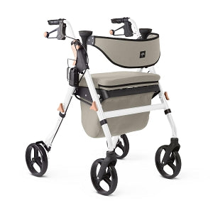 Medline Empower Rollator - Empower Rollator with Microban-Treated Touch Points and Seat, White - MDS86845W