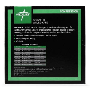 Medline Medigrip Elastic Tubular Support Bandage - MEDIGRIP Elasticated Tubular Support Bandage, Size D: 3"W (7.5 cm) for Large Arms or Legs - MSC9503