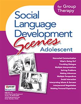 Social Language Development Scenes Adolescent for Group Therapy LinguiSystems
