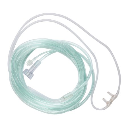 McKesson - ETCO2 Nasal Sampling Cannula with O2 Delivery With Oxygen Delivery Adult Curved Prong / NonFlared Tip - 16-0538