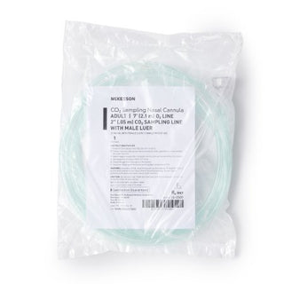 McKesson - ETCO2 Nasal Sampling Cannula with O2 Delivery With Oxygen Delivery Adult Curved Prong / NonFlared Tip - 16-0581