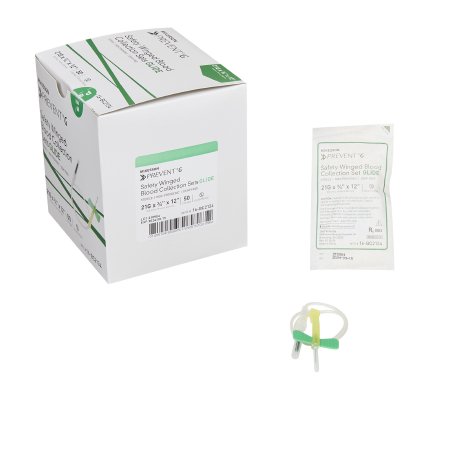 McKesson Prevent G - Blood Collection Set 21 Gauge 3/4 Inch Needle Length Safety Needle 12 Inch Tubing Sterile - 16-BC2134