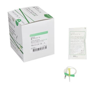 McKesson Prevent G - Blood Collection Set 21 Gauge 3/4 Inch Needle Length Safety Needle 12 Inch Tubing Sterile - 16-BC2134