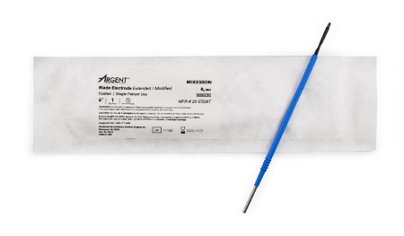 McKesson Argent - Blade Electrode Coated Stainless Steel Extended Modified Blade Tip Disposable Sterile - 22-ES39T