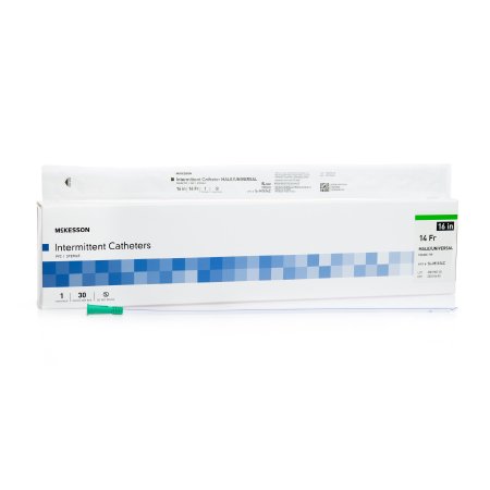 McKesson - Urethral Catheter Coude Tip Uncoated PVC 14 Fr. 16 Inch - 16-M1614C