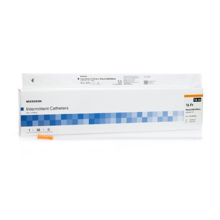 McKesson - Urethral Catheter Straight Tip Uncoated PVC 16 Fr. 16 Inch - 16-M1616
