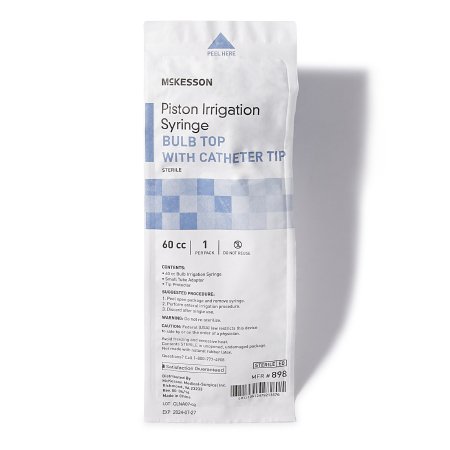 McKesson - Irrigation Bulb Syringe 60 mL Disposable Sterile Peel Pouch - 898