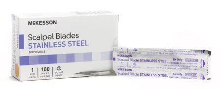 McKesson Brand - Surgical Blade Stainless Steel No. 11 Sterile Disposable Individually Wrapped - 16-63611