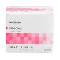 McKesson  Hypodermic Needle 1 Inch Length 18 Gauge Thin Wall Without Safety - 16-N181