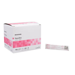 Mckesson  Hypodermic Needle 1-1/2 Inch Length 18 Gauge Thin Wall Without Safety - 16-N18105