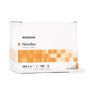 McKesson - Hypodermic Needle NonSafety 25 Gauge 5/8 Inch Length Thin Wall - 16-N2558