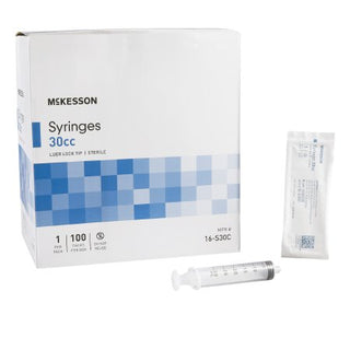 McKesson - General Purpose Syringe 30 mL Blister Pack Luer Lock Tip Without Safety - 16-S30C