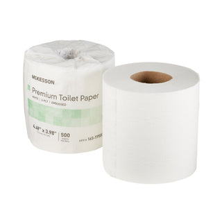 McKesson Toilet Tissue Premium White 2-Ply Standard Size Cored Roll 500 Sheets 4 X 4-1/2 Inch - 165-TP500P