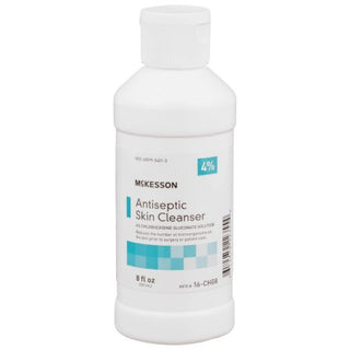 McKesson - Antiseptic Skin Cleanser 8 oz. Flip-Top Bottle 4% Strength CHG (Chlorhexidine Gluconate) / Isopropyl Alcohol NonSterile - 16-CHG8