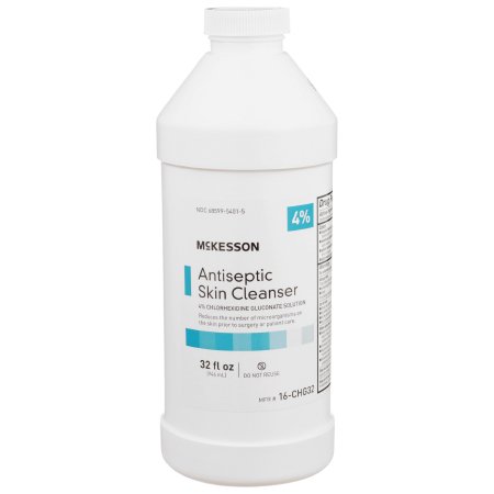 McKesson - Antiseptic Skin Cleanser 32 oz. Bottle 4% Strength CHG (Chlorhexidine Gluconate) / Isopropyl Alcohol NonSterile - 16-CHG32