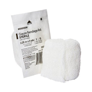 McKesson - Fluff Bandage Roll Gauze 6-Ply 2-1/4 Inch X 3 Yard Roll Shape Sterile - 16-4062
