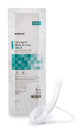 McKesson - Laryngeal Mask Pediatric / Adult User Size 3 Clear PVC Sterile Disposable - 159-003