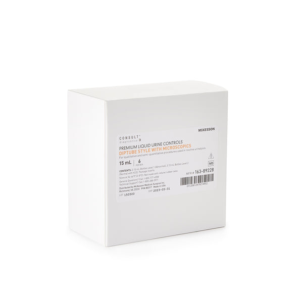 Mckesson Urine Chemistry Control Set  Microscopic Testing Positive Level / Negative Level 3 Level 1 (Abnormal) 15 mL Tubes, 3 Level 2 (Normal with hCG) 15 mL Tubes - K-163-89228