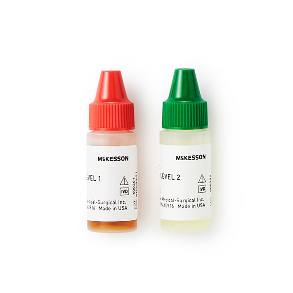 Mckesson Urine Chemistry Control Set  Analyte Testing Positive Level / Negative Level 5 Level 1 (Abnormal) 5 mL Bottles, 5 Level 2 (Normal with hCG) 5 mL Bottles - K-163-89119