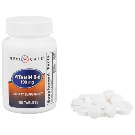 Geri-Care - Vitamin Supplement Vitamin B6 100 mg Strength Tablet 100 per Bottle - 854-01-GCP