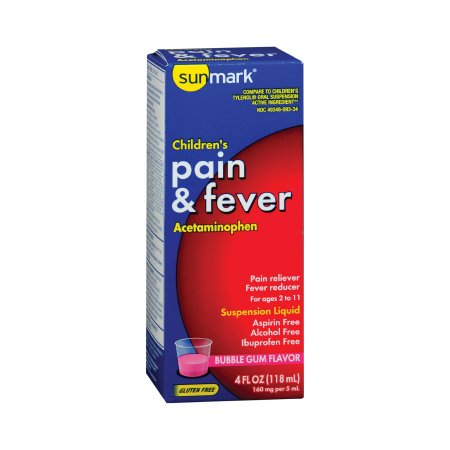 sunmark - Children's Pain Relief 160 mg Strength Acetaminophen Suspension 4 oz. - 49348009334