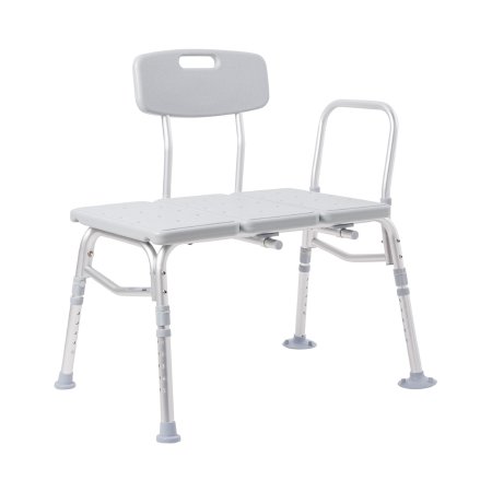 McKesson - Knocked Down Bath Transfer Bench Removable Arm Rail 17-1/2 to 22-1/2 Inch Seat Height 400 lbs. Weight Capacity - 146-RTL12031KDR