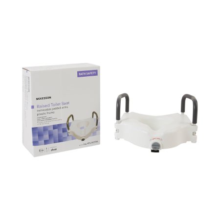 McKesson - Raised Toilet Seat 5 Inch Height White 300 lbs. Weight Capacity - 146-RTL12027RA