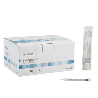 McKesson General Purpose Syringe 1 mL Luer Lock Tip Without Safety - 16-S1C