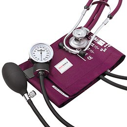 McKesson Brand - Aneroid Sphygmomanometer Combo Kit Combo Kit Size 11 Nylon Cuff 22 Inch Stethoscope Tube Sprague Rappaport Stethoscope - 768-641-11AMMM