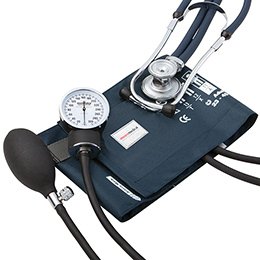McKesson Brand - Aneroid Sphygmomanometer Combo Kit Combo Kit Size 11 Nylon Cuff 22 Inch Stethoscope Tube Sprague Rappaport Stethoscope - 768-641-11ANMM
