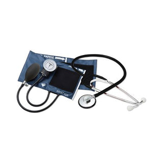 McKesson Brand - Aneroid Sphygmomanometer Combo Kit For Nurses and Students Adult Size Nylon Cuff 21 Inch Stethoscope Tube Nurse Style Stethoscope - 775-660-11ANMM