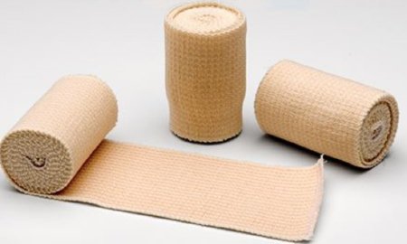 McKesson - Elastic Bandage 4 Inch X 4-1/2 Yard Standard Compression Double Hook and Loop Closure Tan NonSterile - 80860