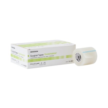 McKesson - Medical Tape Porous Plastic / Silicone 2 Inch X 5-1/2 Yard Transparent NonSterile - 16-48420