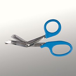 McKesson Medicut - Trauma Shears Blue 7-1/4 Inch Length Medical Grade Stainless Steel Finger Ring Handle Blunt Tip / Blunt Tip - 320BMM