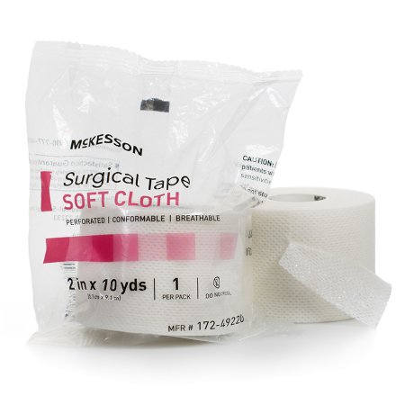 McKesson - Medical Tape Perforated Soft Cloth 2 Inch X 10 Yard White NonSterile - 172-49220