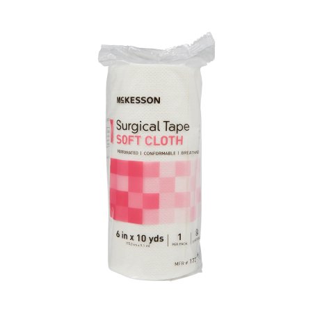 McKesson - Medical Tape Perforated Soft Cloth 6 Inch X 10 Yard White NonSterile - 172-49260