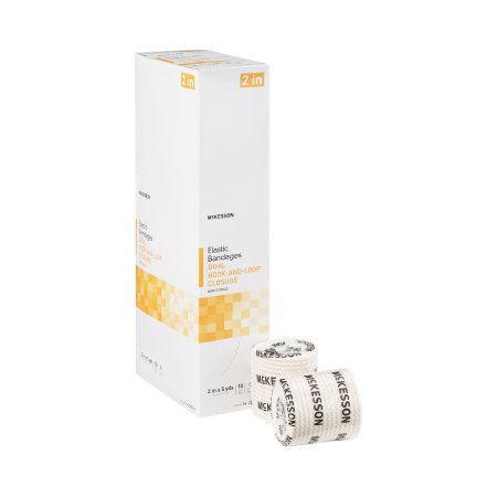 McKesson - Elastic Bandage 2 Inch X 5 Yard Standard Compression Double Hook and Loop Closure Tan NonSterile - 16-2033-2