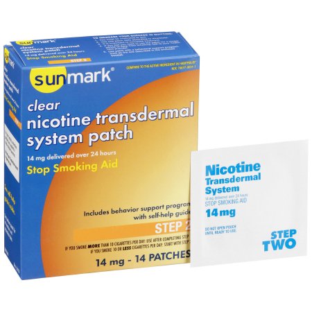 sunmark - Stop Smoking Aid 14 mg Strength Transdermal Patch - 70677003101