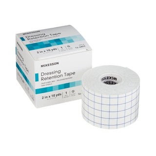 McKesson - Dressing Retention Tape with Liner Water Resistant Nonwoven / Printed Release Paper 2 Inch X 10 Yard White NonSterile - 16-4802