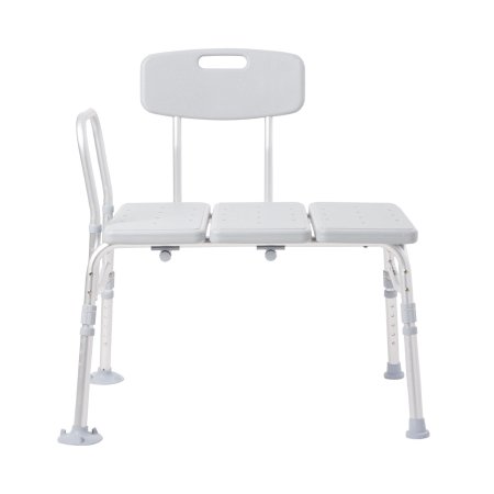 McKesson - Knocked Down Bath Transfer Bench Removable Arm Rail 17-1/2 to 22-1/2 Inch Seat Height 400 lbs. Weight Capacity - 146-12011KD-2