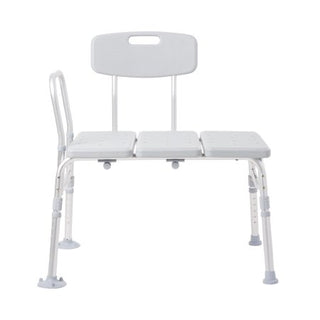 McKesson - Knocked Down Bath Transfer Bench Removable Arm Rail 17-1/2 to 22-1/2 Inch Seat Height 400 lbs. Weight Capacity - 146-12011KD-2