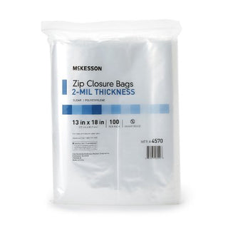 McKesson - Reclosable Bag 13 X 18 Inch Polyethylene Clear Zipper Closure - 4570