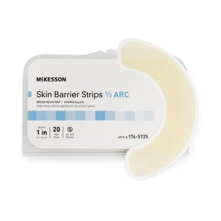 McKesson - Skin Barrier Strip Moldable, Standard Wear Adhesive without Tape Without Flange Universal System Hydrocolloid 1/2 Curve 1 Inch W - 176-5725