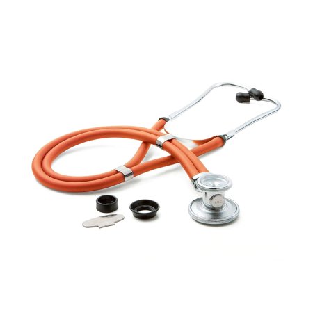 McKesson - Sprague Stethoscope Orange 2-Tube 22 Inch Tube Double-Sided Chestpiece - 641NOMM