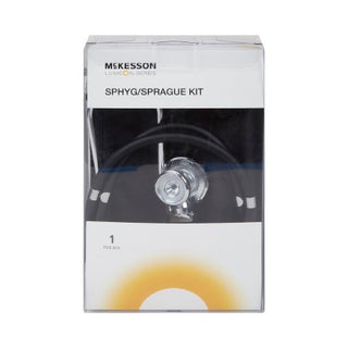McKesson Brand - Aneroid Sphygmomanometer Combo Kit Combo Kit Size 11 Nylon Cuff 22 Inch Stethoscope Tube Sprague Rappaport Stethoscope - 775-641-11ANMM