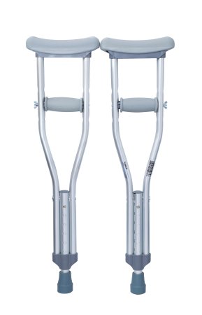 McKesson - Underarm Crutches Aluminum Frame Child 175 lbs. Weight Capacity Push Button Adjustment - 146-10427