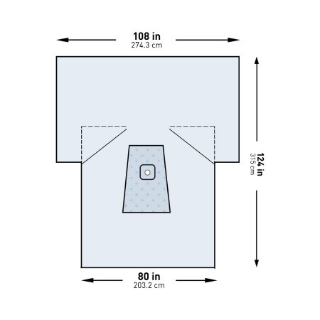 McKesson - Orthopedic Drape Lower Extremity Drape 108 W X 80 W X 124 L Inch Sterile - 183-I80-09158G-S