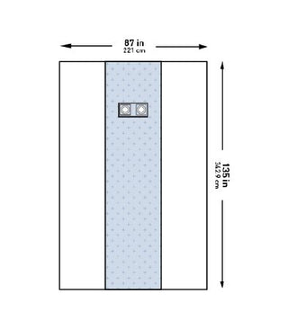 McKesson - Cardiovascular Drape Femoral Angiography X-Long Drape 87 W X 135 L Inch Sterile - 183-I80-01105-S