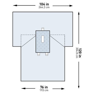 McKesson - Abdominal Drape Laparotomy Drape 102 W X 76 W X 120 L Inch Sterile - 183-I80-05170G-S